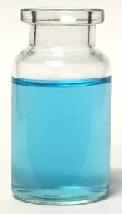 10ml 10R injection vial shown with 10ml liquid added